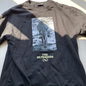 The Hundreds crewneck black wolf size large
